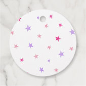 Roze Rolling Bowling Birthday Party Bedankjes Labels (Achterkant)