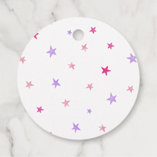 Roze Rolling Bowling Birthday Party Bedankjes Labels (Achterkant)