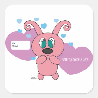 Roze Rollys Valentijnsdag Sticker