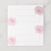 Roze roltafel plaatskaartje (Buitenkant ongevouwen)