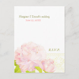 Roze Romance Peony Wedding Menu Keuze RSVP