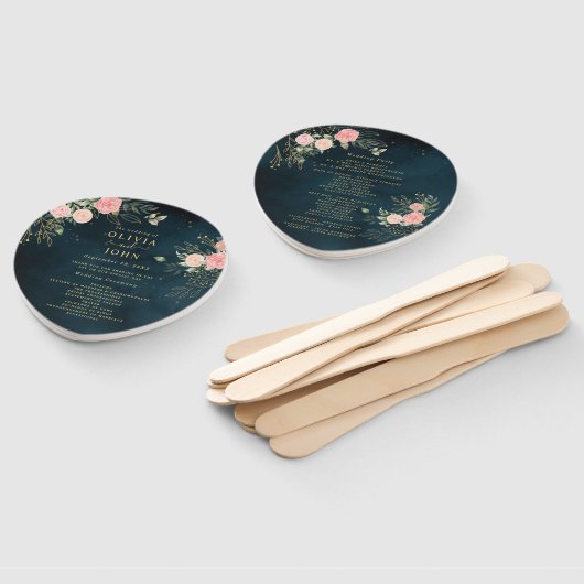 Roze Romance Roos Handwaaier (Niet-gemonteerd)