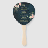 Roze Romance Roos Handwaaier (Achterkant)