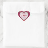 Roze Romance Sparen de DatumTrekkers van het huwel Hart Sticker (Tas)