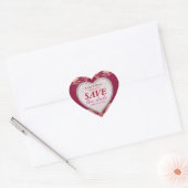 Roze Romance Sparen de DatumTrekkers van het huwel Hart Sticker (Envelop)