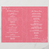 Roze Romance Wedding Bi Fold Program (Achterkant)