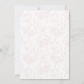 Roze Romantic Floral Baby shower Kaart (Achterkant)