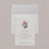 Roze, , romantisch roos thema opslaan van de datum kaart