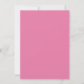 Roze Romantische Bloemige Bruiloft Kaart (Achterkant)