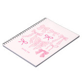 Roze Romantische Bogen Notitieboek (Linkerzijde)