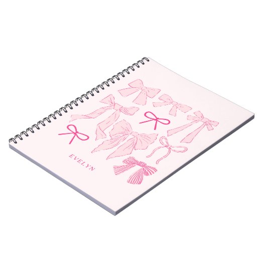 Roze Romantische Bogen Notitieboek (Linkerzijde)
