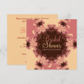 Roze Romantische Bruidsuitnodiging Kaart (Voorkant / Achterkant)