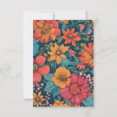  Roze Romantische bruiloft Kaart (Achterkant)