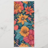 Roze Romantische bruiloft Menu (Achterkant)