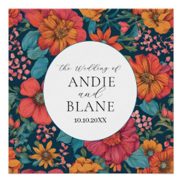  Roze Romantische bruiloft Perfect Poster