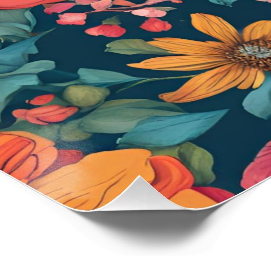  Roze Romantische bruiloft Perfect Poster (Hoek)