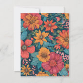  Roze Romantische bruiloft RSVP Kaartje (Achterkant)