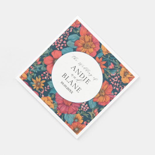  Roze Romantische bruiloft Servet (Hoek)