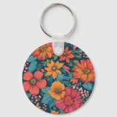 Roze Romantische bruiloft Sleutelhanger (Achterkant)