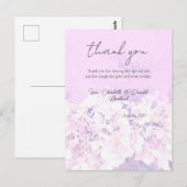 Roze Romantische Hortensia Bloem Bruiloft Briefkaart (Voorkant / Achterkant)