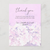 Roze Romantische Hortensia Bloem Bruiloft Briefkaart (Voorkant)