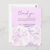 Roze Romantische Hydrangea Bloemen Bruiloft Briefkaart (Voorkant / Achterkant)