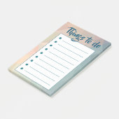 Roze romantische moderne versie van lijst post-it® notes (Schuin)