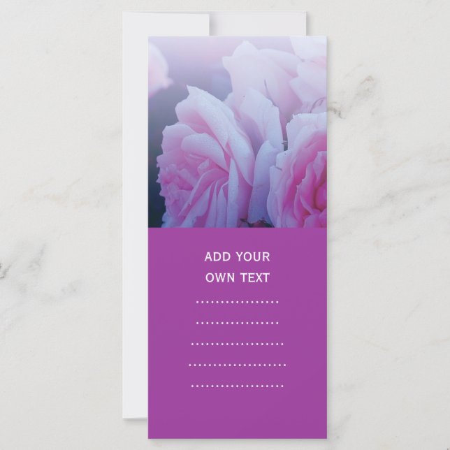 Roze romantische rozen bloemen (Voorkant)