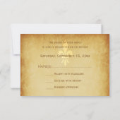  roze romantische rozen Frans goud fleurdelis RSVP Kaartje (Achterkant)