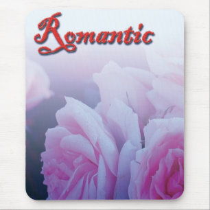Roze romantische rozenbloemen muismat