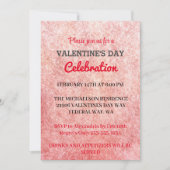 Roze Romantische Valentijnsdag Liefdesfeest Uitnod Kaart (Voorkant)