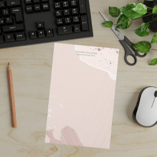 Roze Romantische Waterverf briefpapier