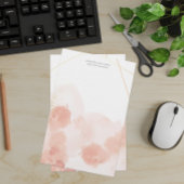 Roze Romantische Waterverf briefpapier