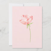 Roze Romantische Waterverf Rozen bruiloft Kaart (Achterkant)