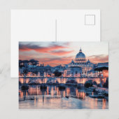Roze Rome Briefkaart (Voorkant / Achterkant)