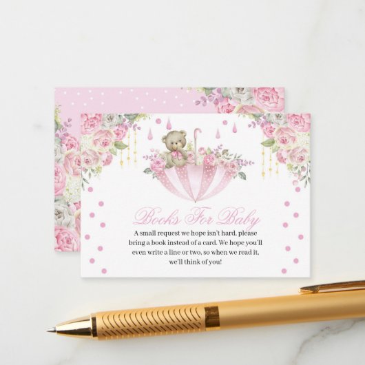 Roze romp Teddy Bear Boeken voor Baby Enclosure Informatiekaartje (Voorkant / Achterkant in situ)