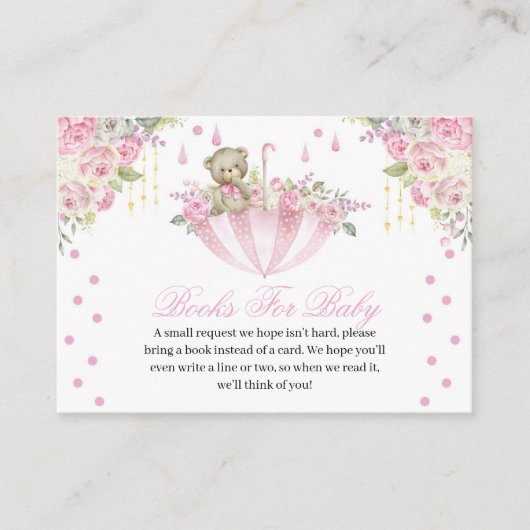 Roze romp Teddy Bear Boeken voor Baby Enclosure Informatiekaartje (Voorkant)