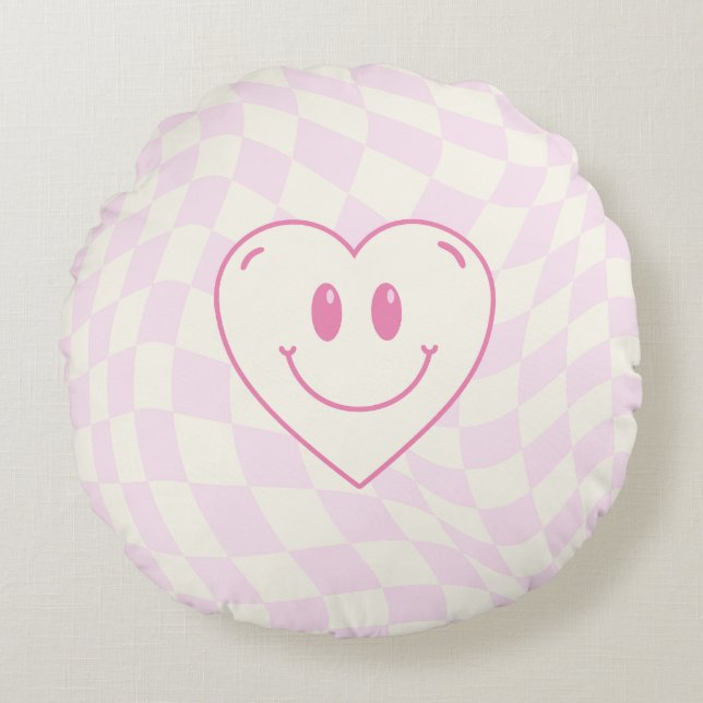 Roze Rond Kussen (Voorkant)