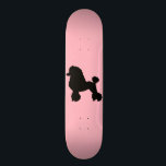 Roze, ronddraaiende rok geïnspireerd skateboard<br><div class="desc">Breek je bobbysokken en zadelschoenen uit en begin te dansen, er, skateboarden! Deze roze roodroze roodrok geïnspireerd skateboard ziet er uit als een klassieke poodle rok uit 1950. Het ontwerp is voorzien van een zwart silhouet van een poedel op een roze achtergrond. Het begint veel te lijken op de jaren...</div>