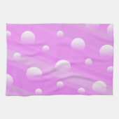 Roze ronde, abstracte keukenhanddoek (Horizontaal)