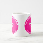 Roze Ronde Bedrijfsmerk op Mok (Center)
