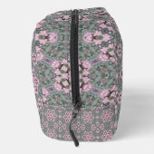 Roze Ronde Bloem Vormen Symmetrisch Toilettasje (Rechts)