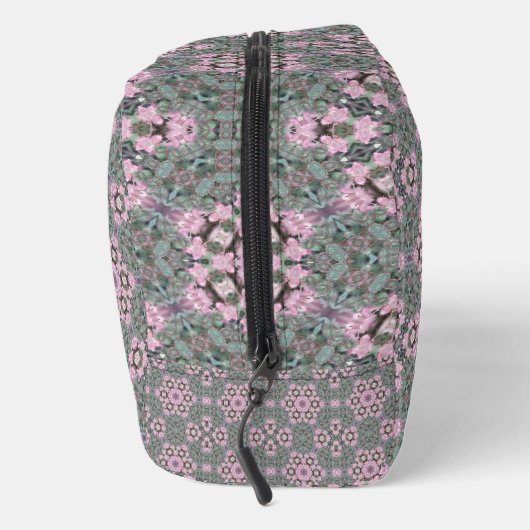 Roze Ronde Bloem Vormen Symmetrisch Toilettasje (Rechts)