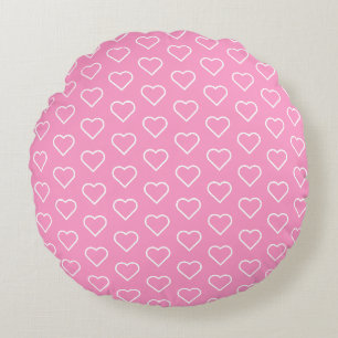 Roze Ronde Kussen Met Harten Of Kies Kleuren