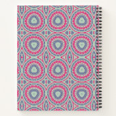 Roze Ronde Patroon Spiraal Notebook Notitieboek (Achterkant)
