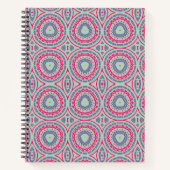 Roze Ronde Patroon Spiraal Notebook Notitieboek (Voorkant)
