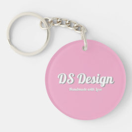Roze Ronde Sleutelhanger