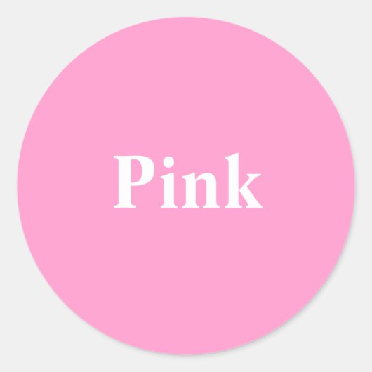 Roze ronde Sticker (Voorkant)