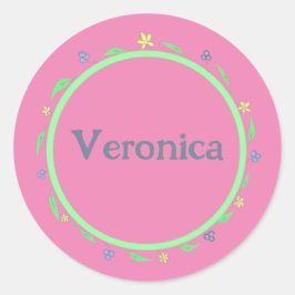 Roze Ronde Sticker