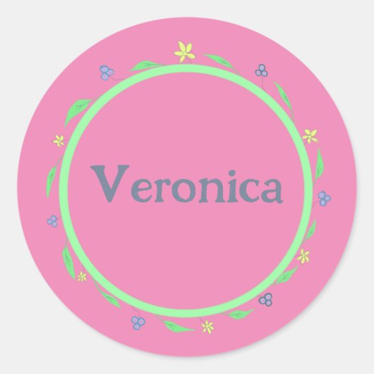  Roze Ronde Sticker (Voorkant)